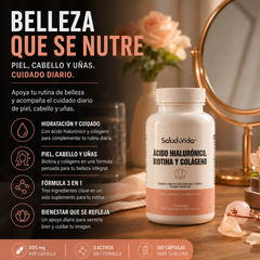 Biotina, Ácido Hialurónico y Colágeno 500mg