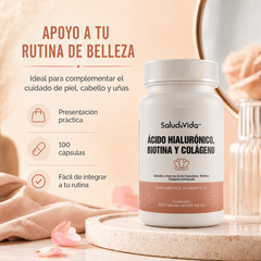 Biotina, Ácido Hialurónico y Colágeno 500mg