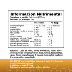 Pack Plus: Citrato de Magnesio 2000mg (220 Cápsulas) y Potasio 400mg (200 Cápsulas)