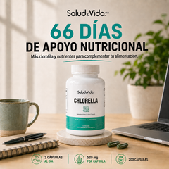 Alga Chlorella 1500mg por Porción (3 cápsulas) - Con Chlorella Orgánica