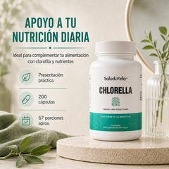 Alga Chlorella 1500mg por Porción (3 cápsulas) - Con Chlorella Orgánica