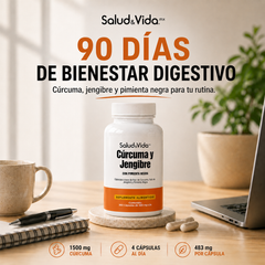 Cúrcuma, Jengibre y Pimienta Negra
