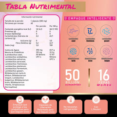 Probióticos para Mujer 16 cepas 50 Billones UFC 60 porciones