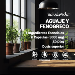 Aguaje y Fenogreco con Hinojo en Cápsulas