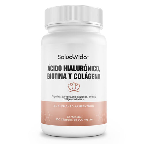 Biotina, Ácido Hialurónico y Colágeno 500mg