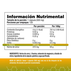 L-Teanina 200mg 120 cápsulas - SaludVida México