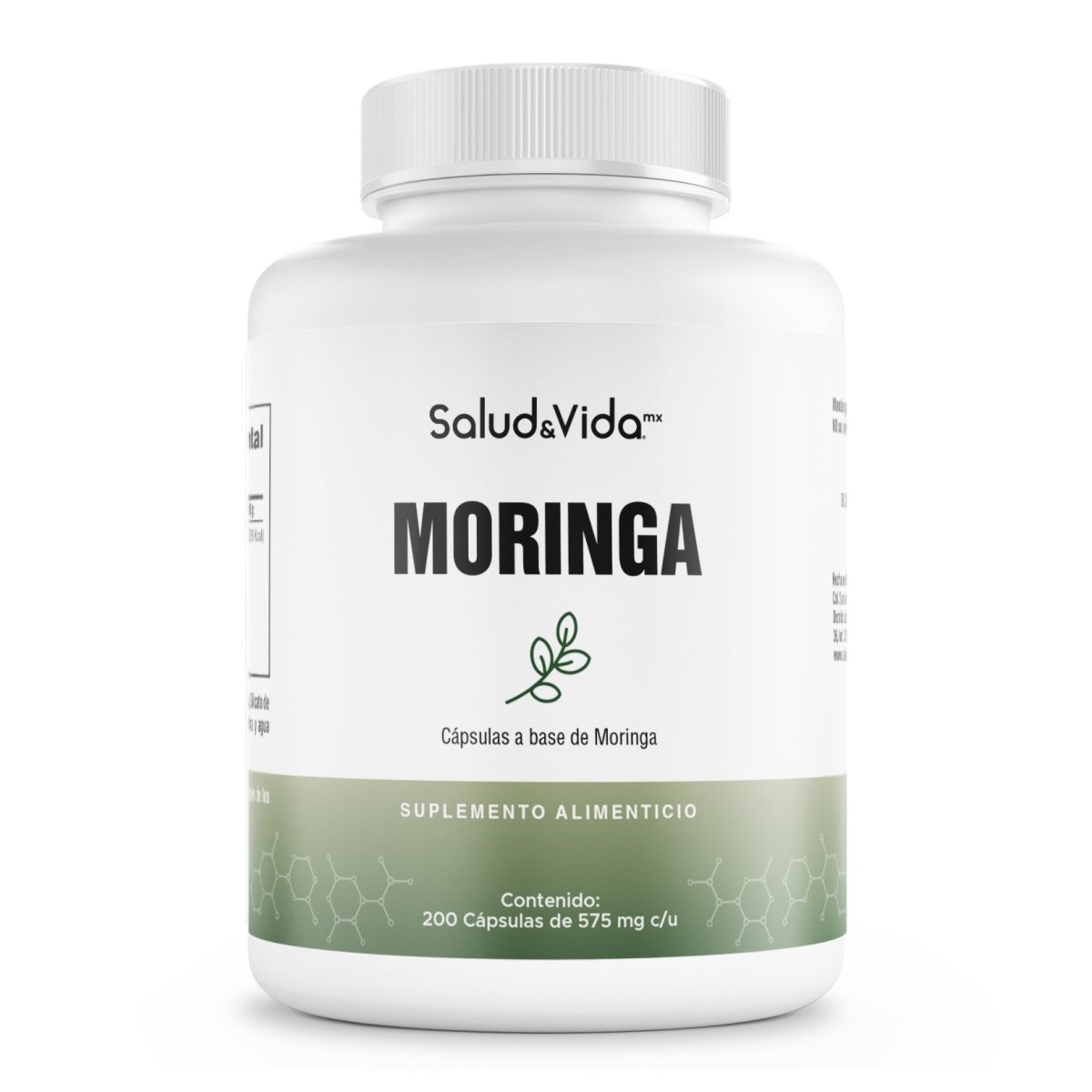 Moringa 200 cápsulas 500mg - SaludVida México