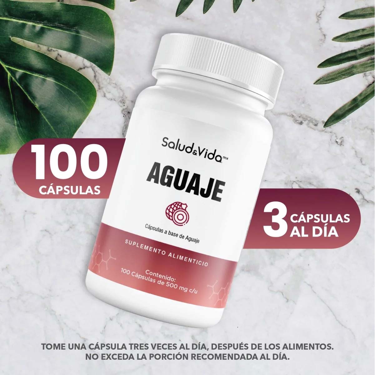 Aguaje Peruano 1500mg Por Porción (3 Cápsulas)