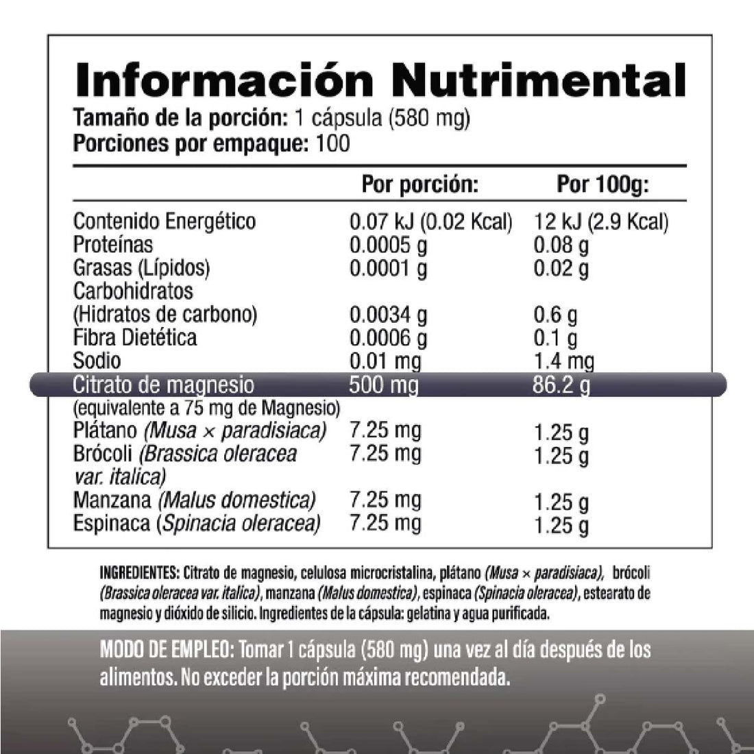 Citrapack - Citrato De Magnesio 100 Cápsulas Y Citrato De Potasio 60 Cápsulas - Pack