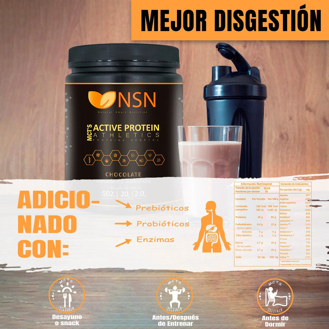 Proteína con MCT´s 502 gramos
