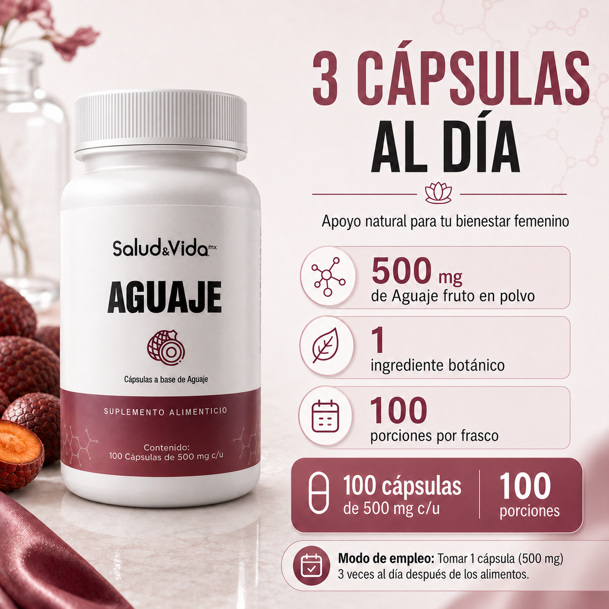 Aguaje Natural Peruano 500mg