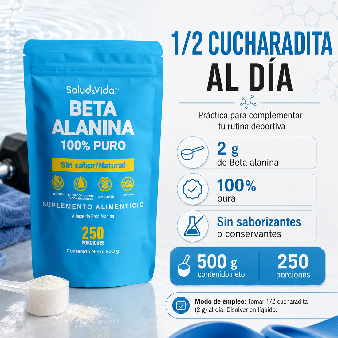 Beta Alanina en Polvo 100% Puro