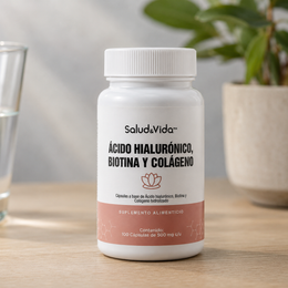 Biotina, Ácido Hialurónico y Colágeno 500mg