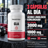 CLA 3000 mg por porción (3 Cápsulas)