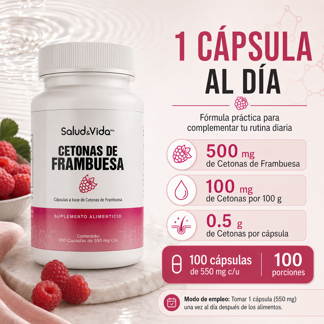 Cetonas de Frambuesa 550mg