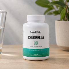 Alga Chlorella 1500mg por Porción (3 cápsulas) - Con Chlorella Orgánica