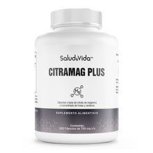 Citrato De Magnesio 2000mg Por Porción (3 Cápsulas) - CITRAMAG PLUS S&V - Sin Gluten Y Sin OMG