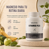 Citrato De Magnesio 2000mg Por Porción (3 Cápsulas) - CITRAMAG PLUS S&V - Sin Gluten Y Sin OMG