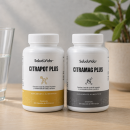 Pack Plus: Citrato de Magnesio 2000mg (220 Cápsulas) y Potasio 400mg (200 Cápsulas)