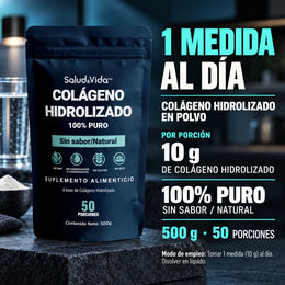 Péptidos de Colágeno Hidrolizado en Polvo Tipo 1 y 3