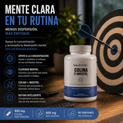 Colina E Inositol 1200mg por porción (2 cápsulas)