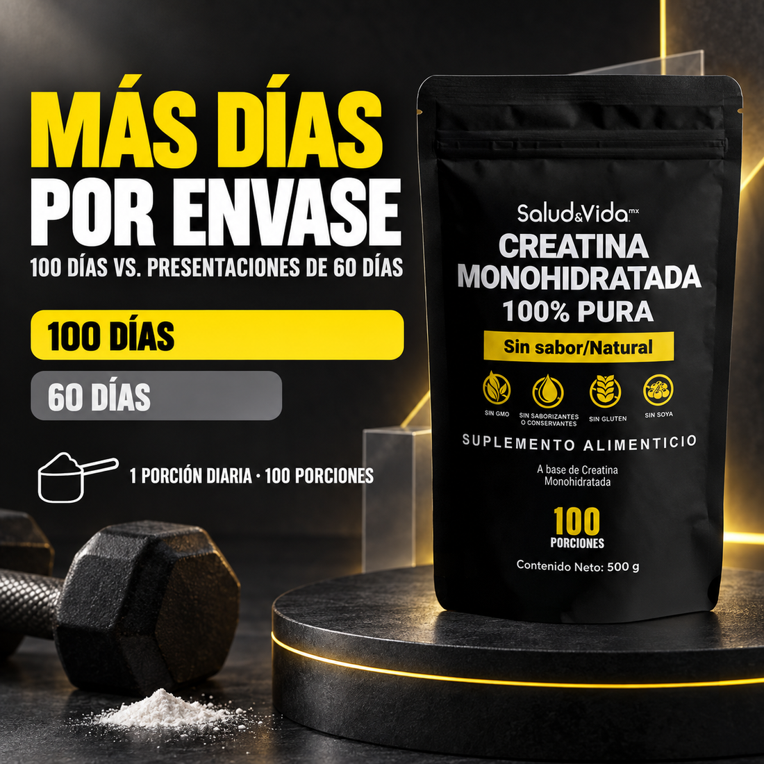 Creatina Monohidratada 100% Pura