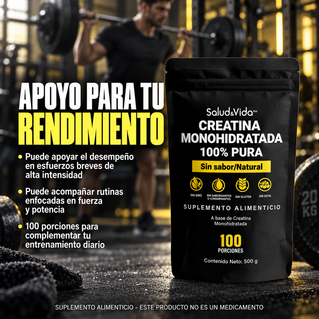 Creatina Monohidratada 100% Pura