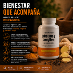 Cúrcuma, Jengibre y Pimienta Negra