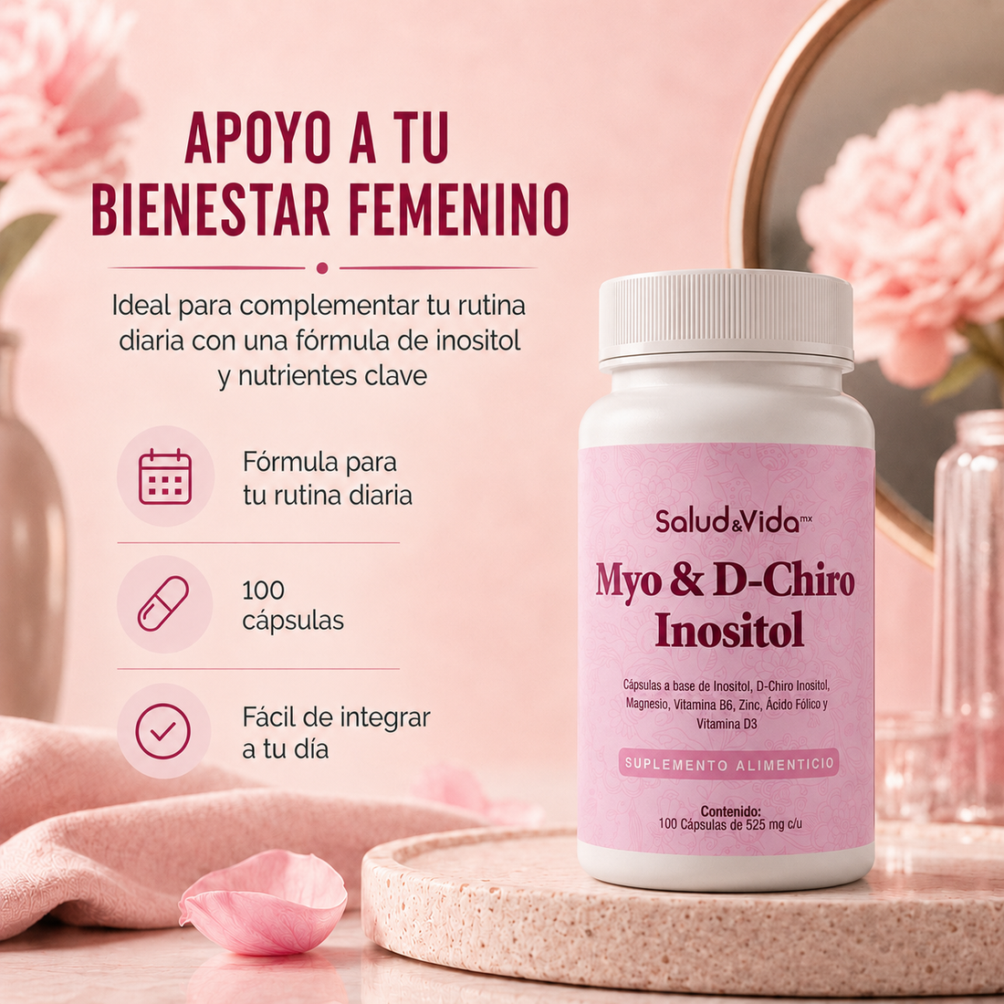 Myo & D-Chiro Inositol 2000mg + 50mg Por Porción
