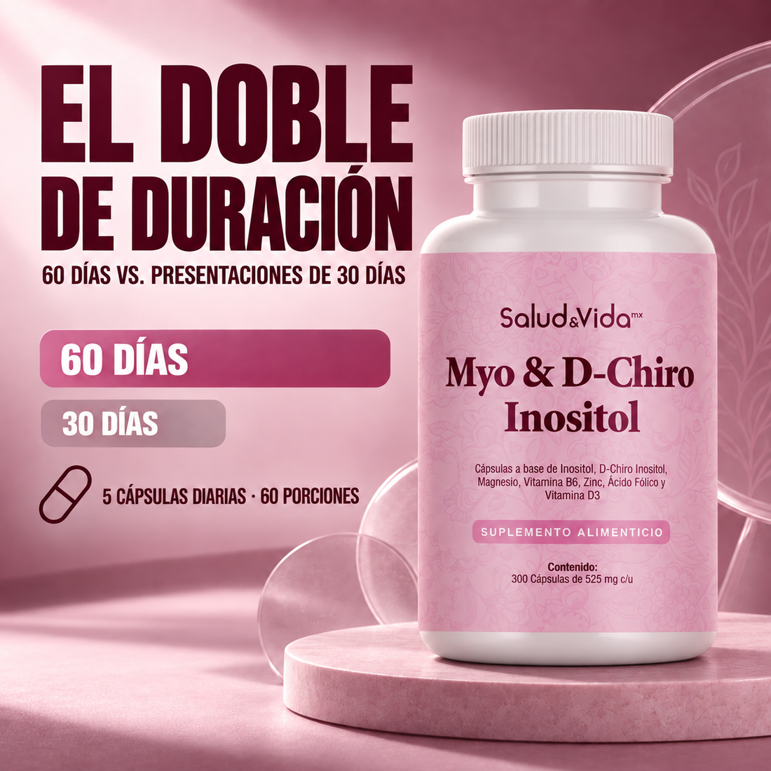Myo & D-Chiro Inositol 2000mg + 50mg Por Porción
