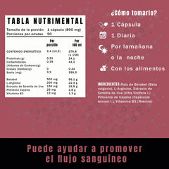 Dinamic Circulation (Extracto de Uva, L-arginina y Betabel) 90 cápsulas