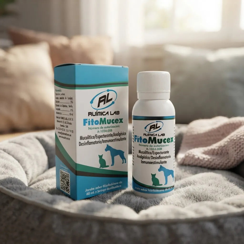 Jarabe para Tos con Flemas para Perro y Gato - Fitomucex