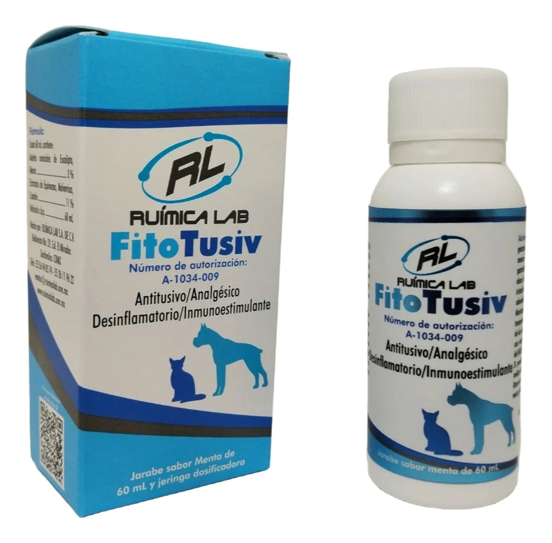 Jarabe para Tos Seca para Perro y Gato - Fitotusiv