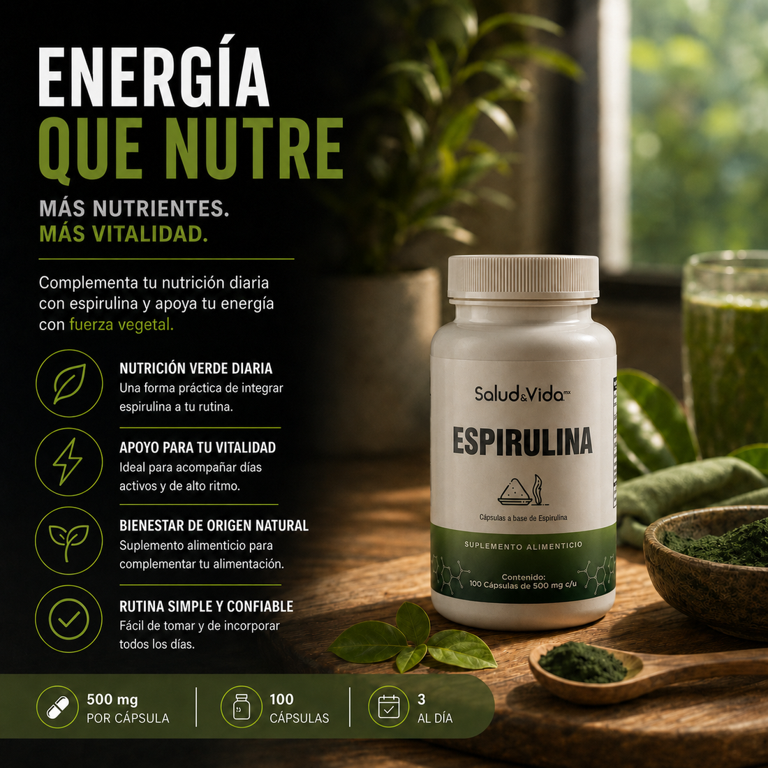 Espirulina 500mg