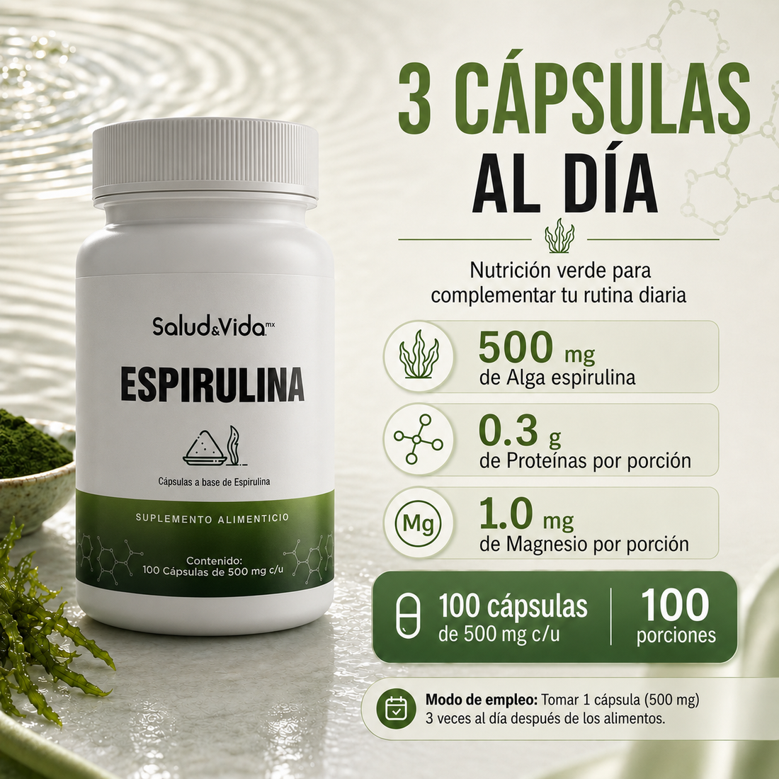 Espirulina 500mg