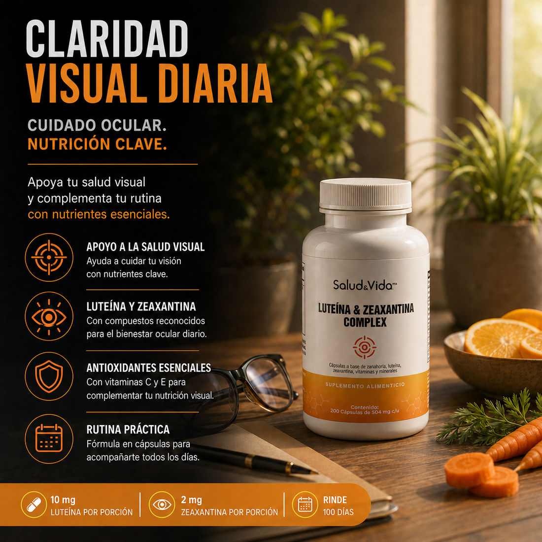 Complejo de Luteína y Zeaxantina con Vitaminas y minerales - Focus 504mg