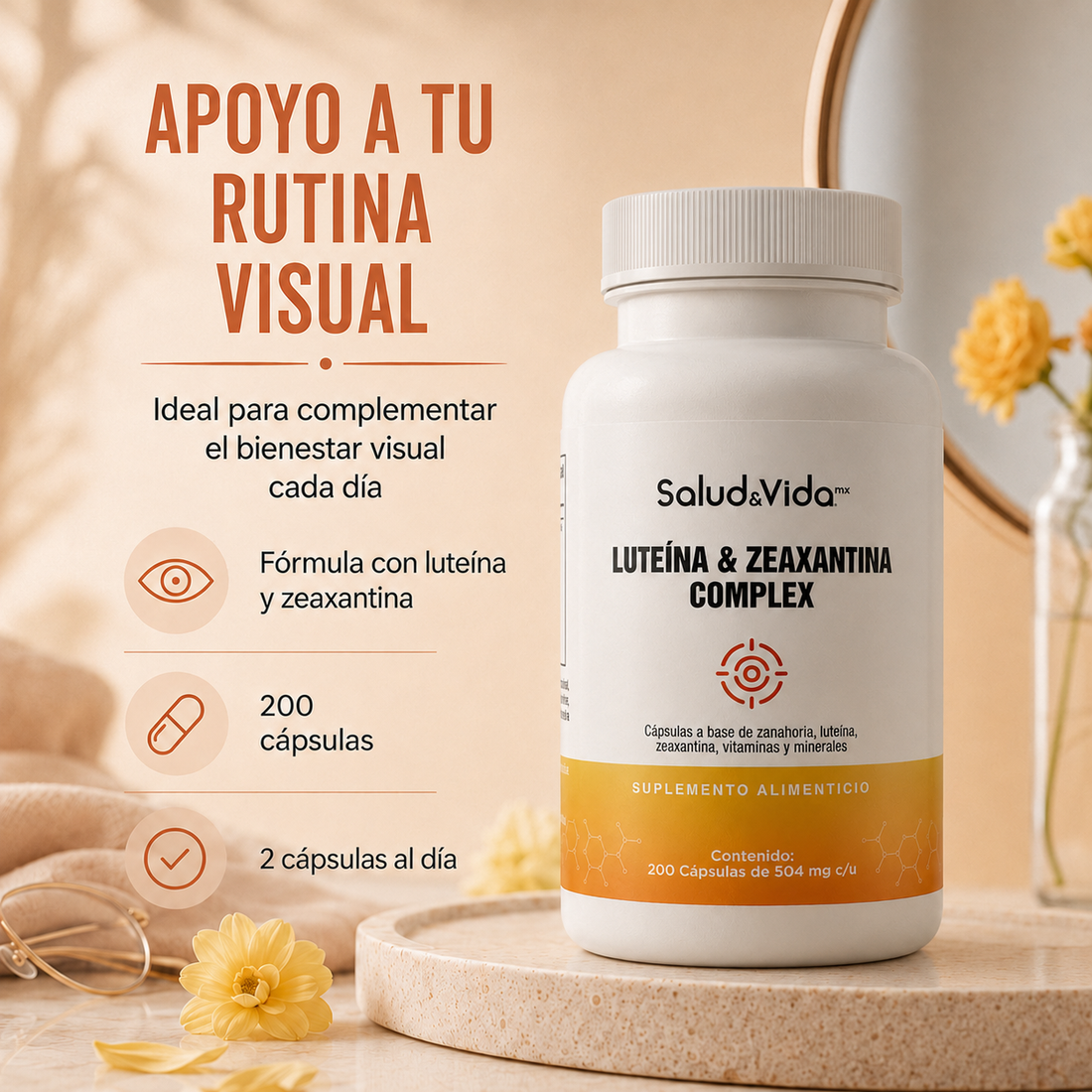 Complejo de Luteína y Zeaxantina con Vitaminas y minerales - Focus 504mg