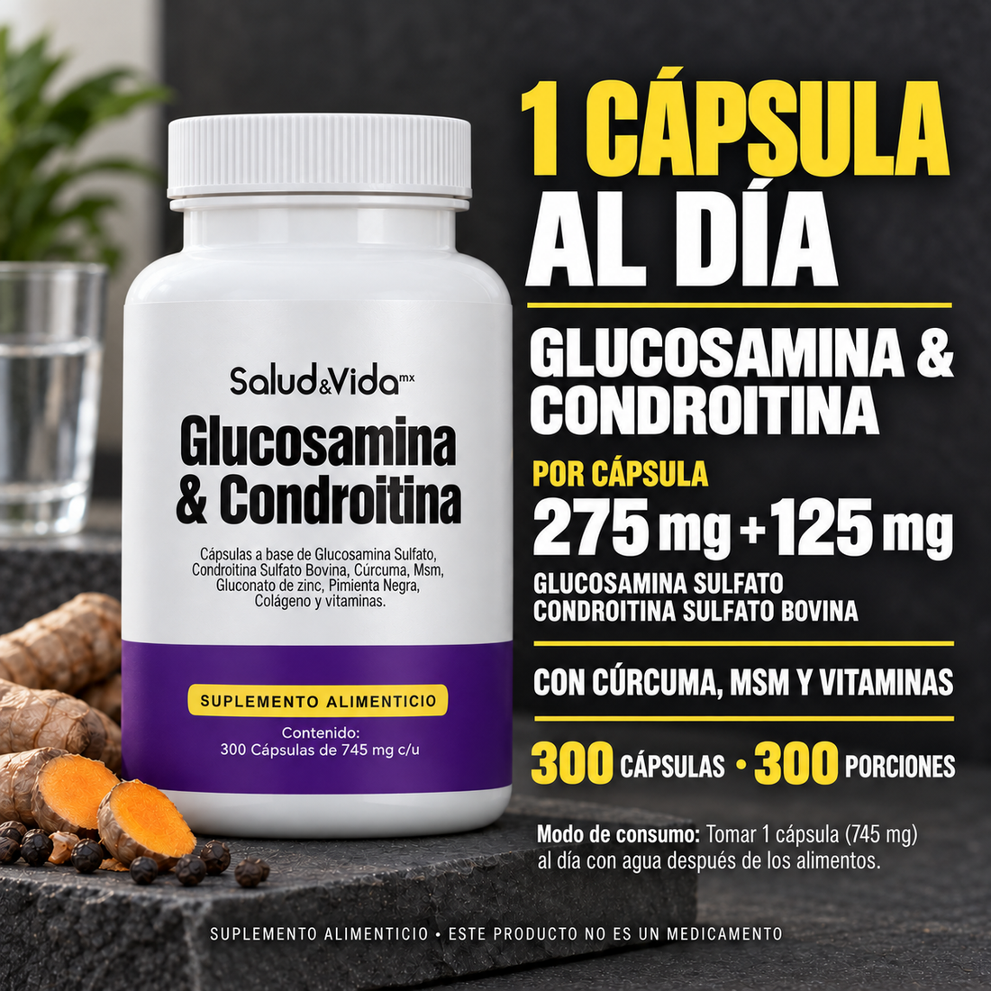 Glucosamina & Condroitina en Cápsulas