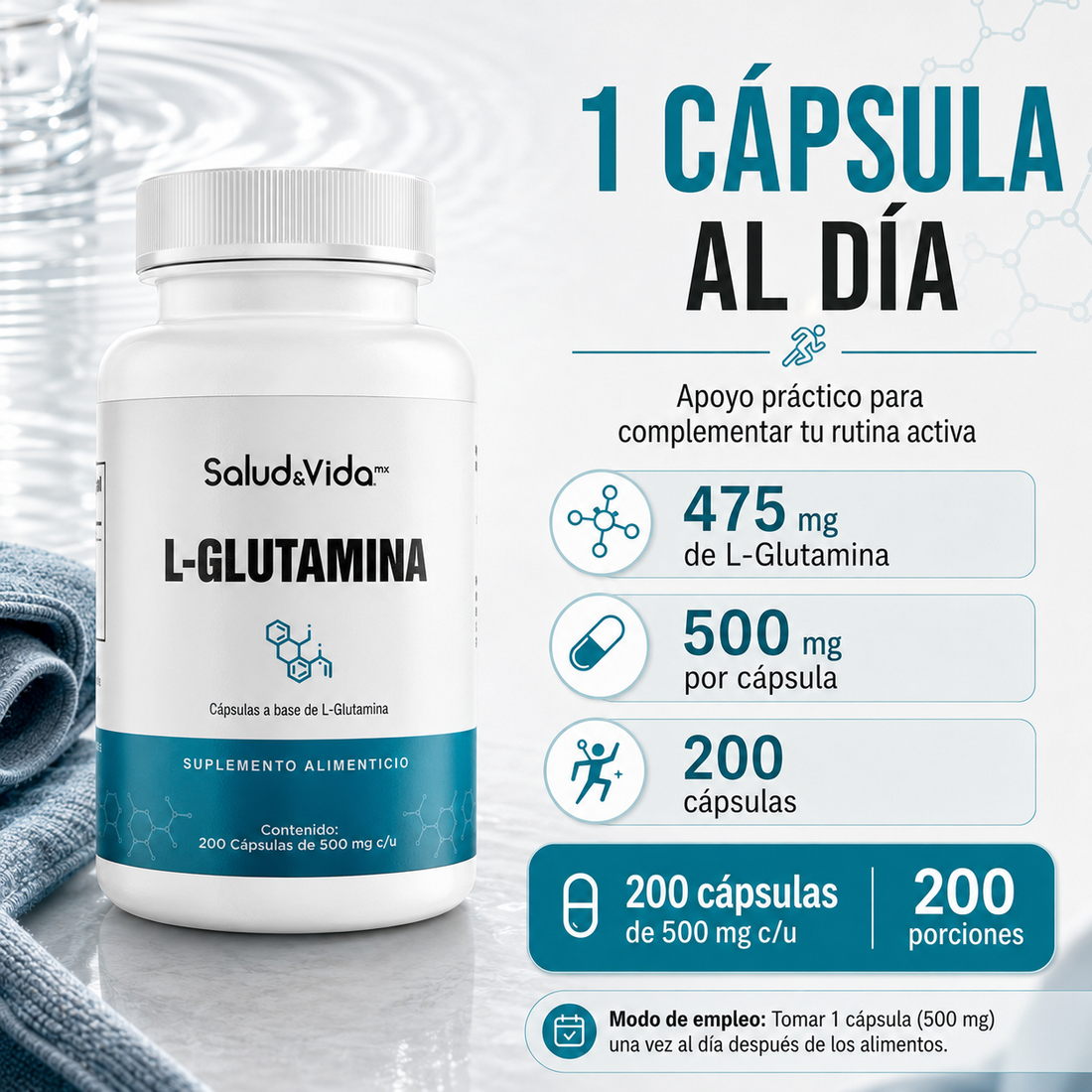 L-Glutamina 500mg