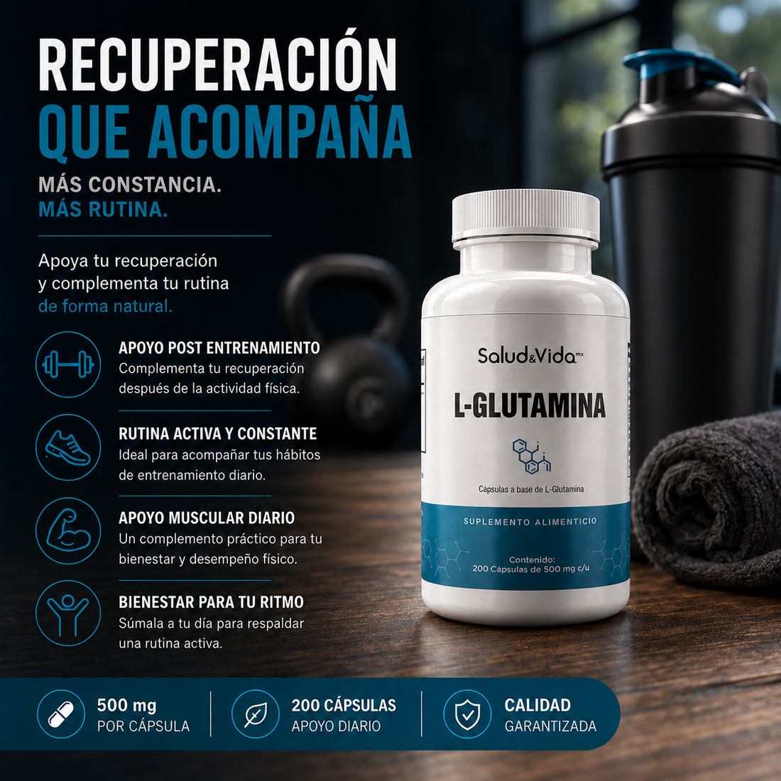 L-Glutamina 500mg