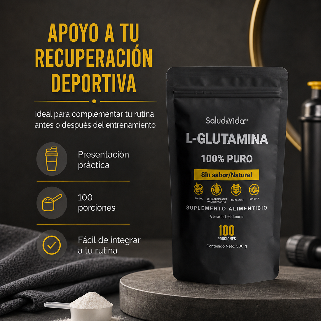 L-Glutamina en Polvo