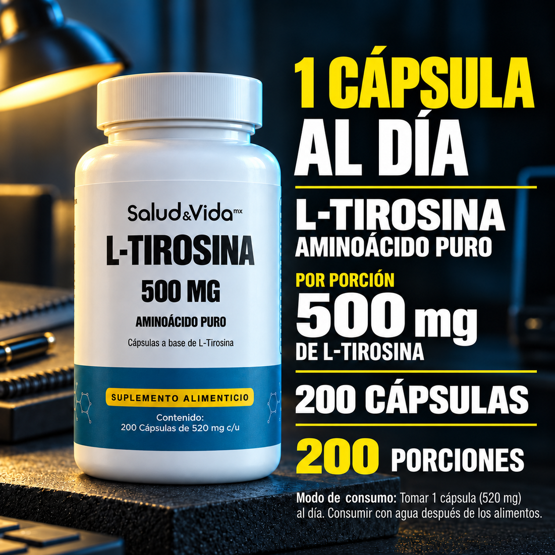 L-Tirosina 500mg