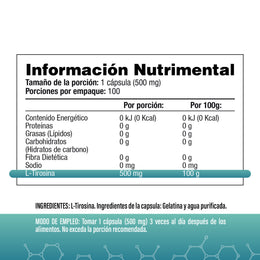 L-Tirosina 500mg
