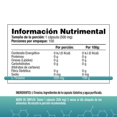 L-Tirosina 500mg