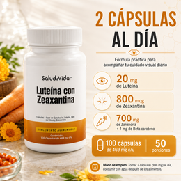 Luteína 20 mg Con Zeaxantina 800 mcg - Alta Concentración