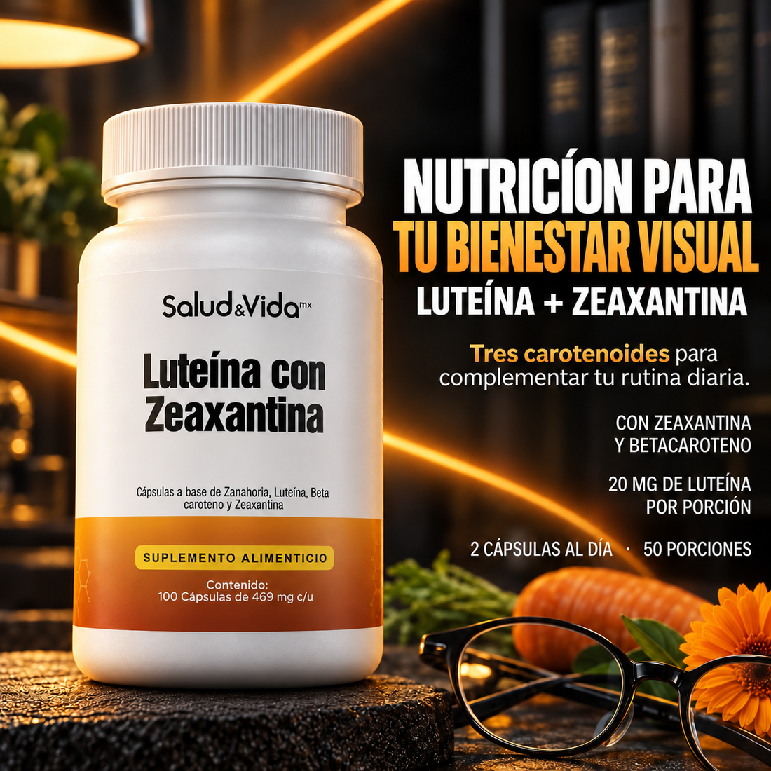 Luteína 20 mg Con Zeaxantina 800 mcg - Alta Concentración