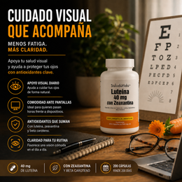 Luteína 40mg Con Zeaxantina Y Betacaroteno