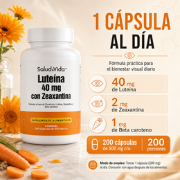 Luteína 40mg Con Zeaxantina Y Betacaroteno