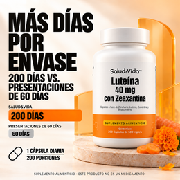 Luteína 40mg Con Zeaxantina Y Betacaroteno