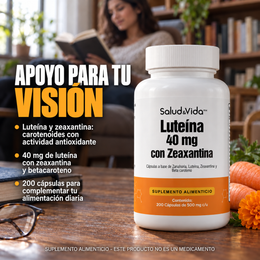 Luteína 40mg Con Zeaxantina Y Betacaroteno